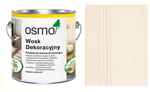 Wosk Dekoracyjny OSMO do drewna 2,5 L śnieg 3188