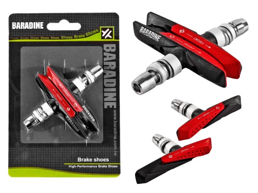Klocki hamulcowe do roweru V-BREAK red imbus 72mm