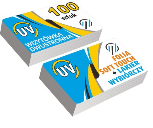 Wizytówki SOFT TOUCH Lakier Wybiórczy UV 100 szt.