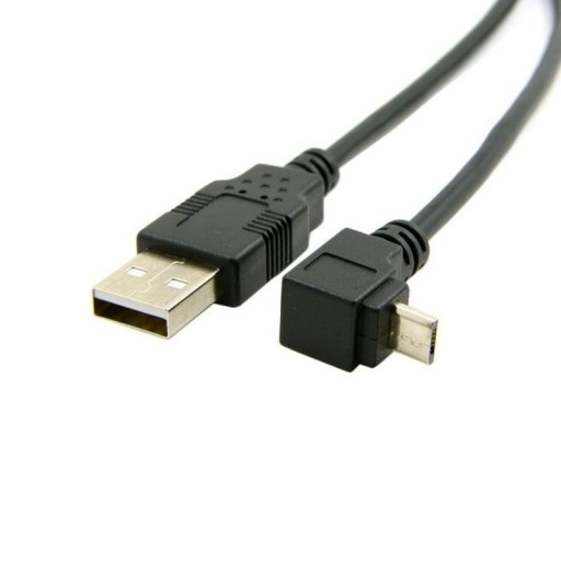 Kabel Kątowy Micro USB do USB GÓRNY 1M