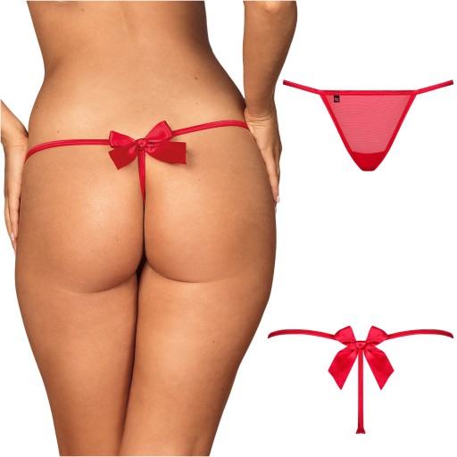 Giftella stringi czerwone Obsessive L/XL