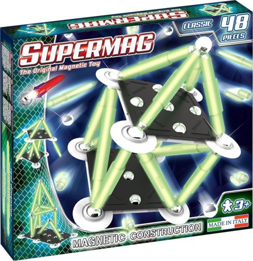 KLOCKI MAGNETYCZNE SUPERMAG CLASSIC ŚWIECĄ 48 EL