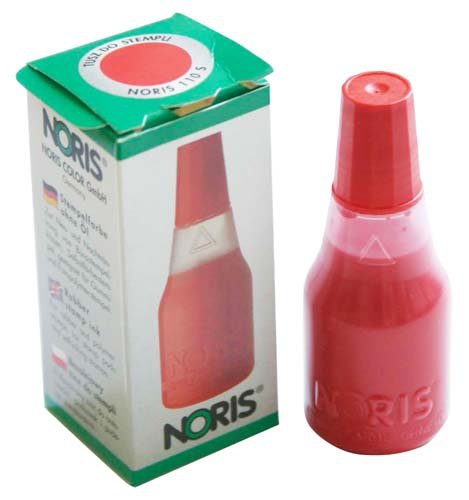TUSZ DO STEMPLI PIECZĄTEK 25ml CZERWONY NORIS