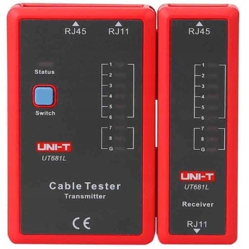 UNIT UT681 TESTER KABLI INTERNETOWYCH KOMPUTEROWYCH SIECI RJ45 UTP LAN