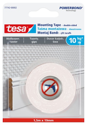 Dwustronna taśma montażowa tesa do tapety 1,5m
