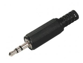Wtyk jack stereo na przewód 3,5 mm plastik