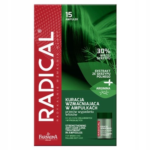RADICAL KURACJA WZMACNIAJĄCA W AMPUŁKACH 15 X 5 ML