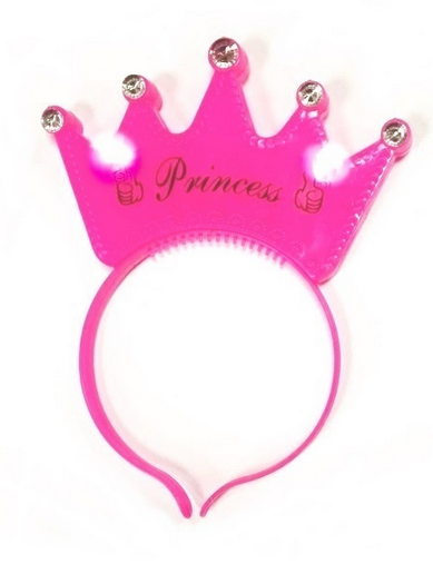 OPASKA LED SWIECACA KORONA ROZOWA NAPIS PRINCESS