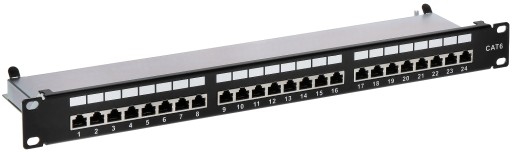 PATCH PANEL RJ-45 PP-24/RJ6-C/FTP RACK-19 1U