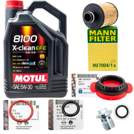 USZCZELKA SMOKA OLEJ Motul + FILTR OPEL ZAFIRA C