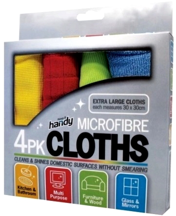KOMPLET 4x ŚCIERKI Z MIKROFIBRY DO DOMU 30x30