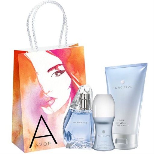 AVON ZESTAW PREZENTOWY PERCEIVE 3 SZT+TOREBKA