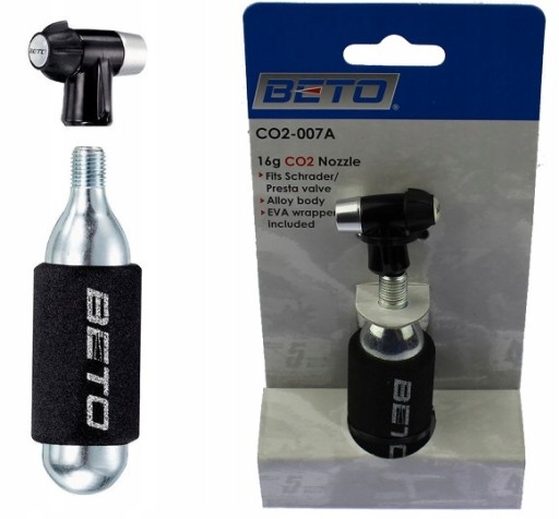 POMPKA ROWEROWA BETO CO2-007A NA NABOJE CO2 AV FV