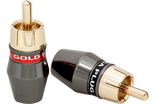 2x WTYK ZŁĄCZE RCA CINCH PROFESSIONAL ZŁOCONY