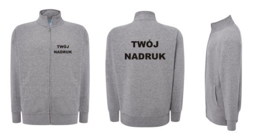 GRUBA BLUZA ROZPINANA Z TWOIM NADRUKIEM LOGO HIT