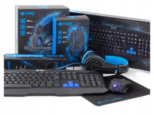 KLAWIATURA MYSZKA SŁUCHAWKI USB GAMING ŚWIECĄCA