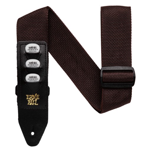 ERNIE BALL pas do gitary pickholder brązowy pasek