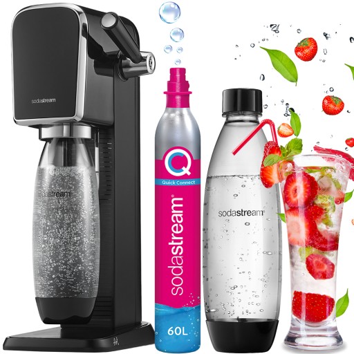 SATURATOR SYFON DO WODY GAZOWANEJ SODASTREAM ART | BUTELKA 1L +CYLINDER CO2