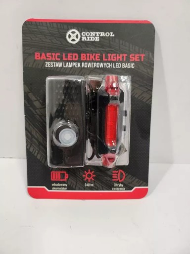 LAMPKA ROWEROWA ZESTAW CONTROL LED RIDE BL-01
