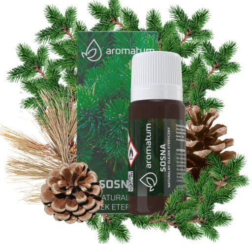 Sosnowy olejek eteryczny zapachowy aromaterapia inhalacja sosna 12ml