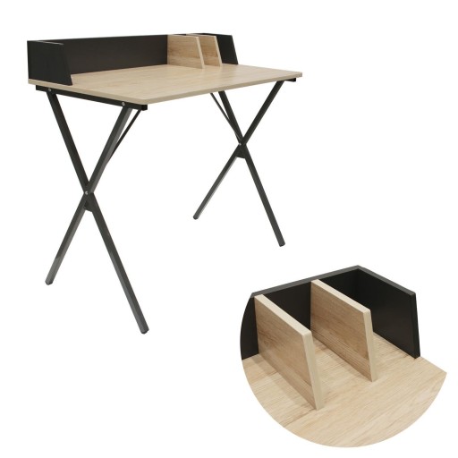BIURKO CZARNE NATURALNE NOWOCZESNE Brico Loft