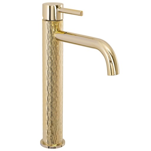 Bateria umywalkowa LUNGO ART WYSOKA LIGHT GOLD