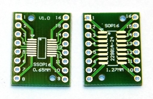 Adapter przejściówka SO16 SSOP16 na DIP16W 4szt.
