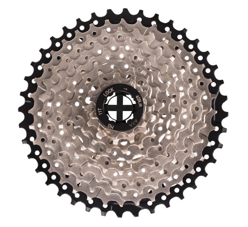 KASETA ATA 9-RZĘDOWA 11-40T SREBRO-CZARNY MAT 527g