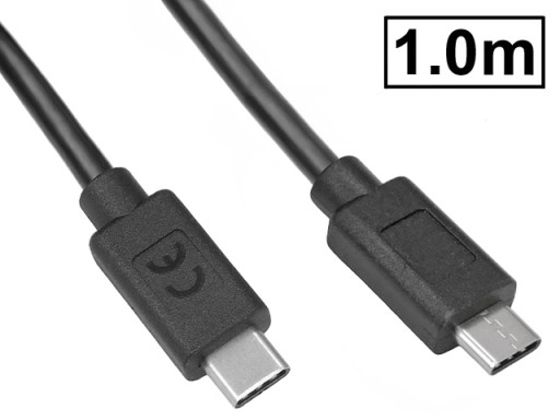 Kabel USB-C USB2.0 HighSpeed 480Mb/s 3A C/wtyk - C/wtyk DIGITUS 1m