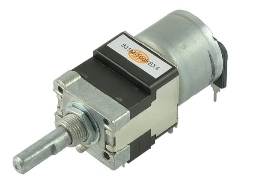 POTENCJOMETR ALPS Z SILNIKIEM RK168 LIN 100KBX4