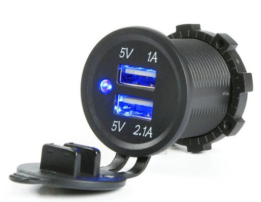 ŁADOWARKA 2x USB 3,1A 12V 24V GNIAZDO SAMOCHODOWE