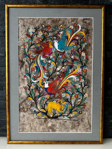 SCENA KOLOROWA WSCHÓD TEMPERA GWASZ *111C*