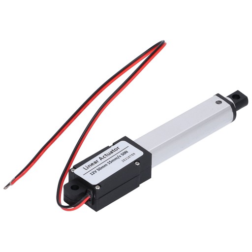 SIŁOWNIK LINIOWY 50MM SKOK DC 12V NISKI POZIOM