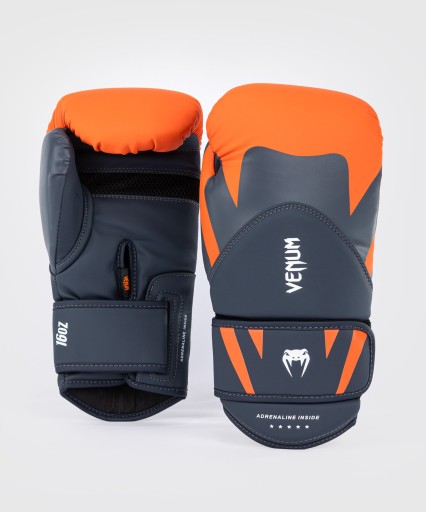 Venum Challenger 4.0 rękawice bokserskie 16 OZ NEW pomarańczowo granatowe