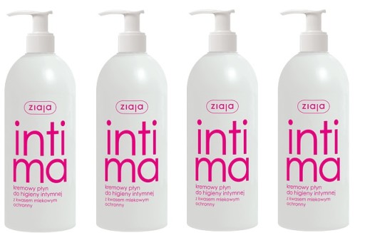 Ziaja intima z kwasem mlekowym zestaw 500ml x 4 szt