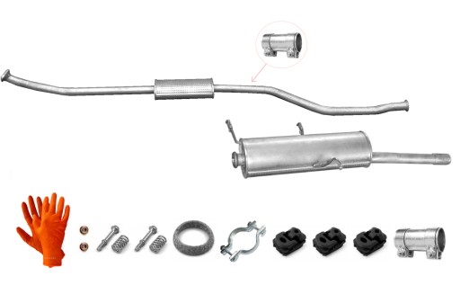 CITROEN XSARA 1.4 1.6 (2000-2005) KOMBI TŁUMIK ŚRODKOWY KOŃCOWY