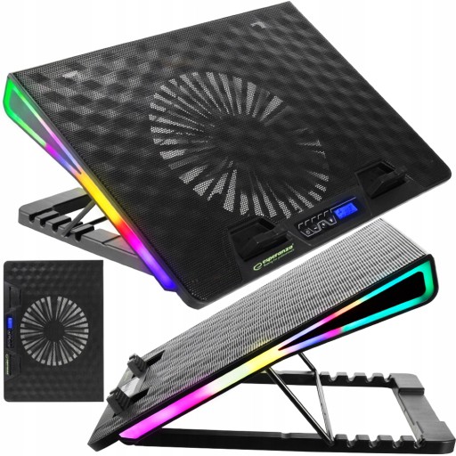 PODKŁADKA CHŁODZĄCA POD LAPTOPA GAMINGOWA RGB LED