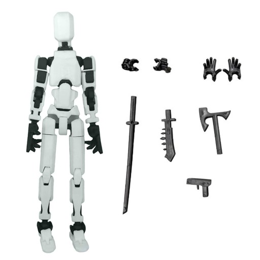 Wydrukowana w 3D figurka wieloprzegubowego modelu robota ruchoma figurka stawu