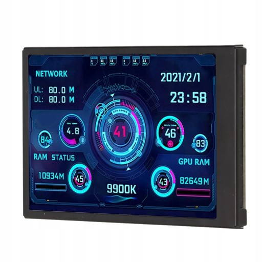 EKRAN DODATKOWY WYŚWIETLACZ 3.5'' IPS USB C MONITOR LCD CPU GPU