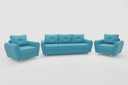 Zestaw wypoczynkowy Komplet SOFA OLIVIA 3+1+1