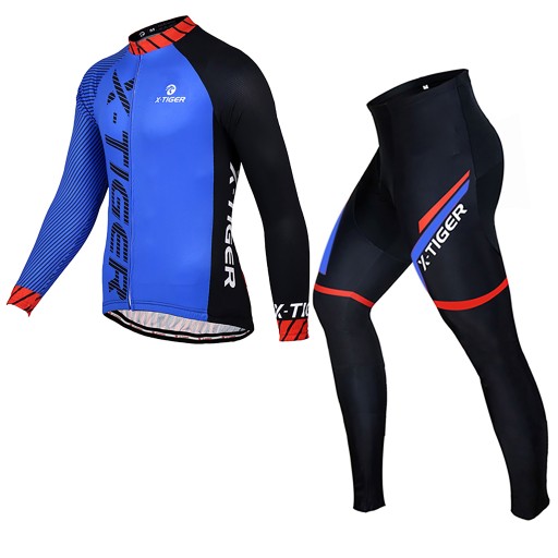 Komplet Rowerowy Termoaktywny Z Wkładką Męski Ocieplany Dopasowany Żel 4XL