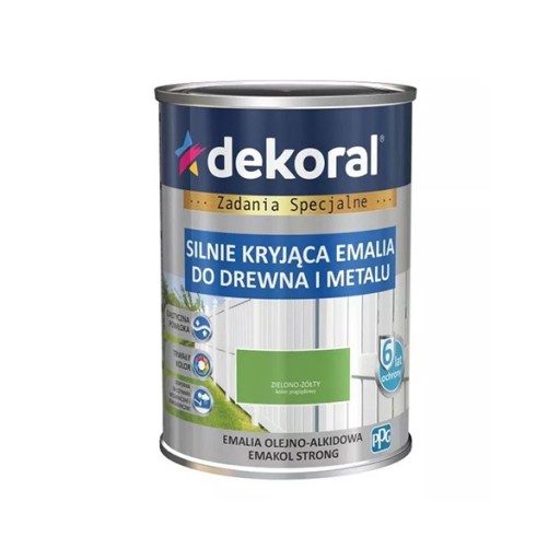 DEKORAL EMAKOL Strong Emalia Zielono-Żółty Poł 0,9