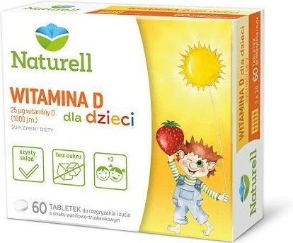 NATURELL Witamina D dla dzieci 60tabl.