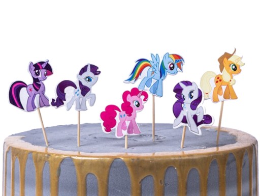 OZDOBA TORTU URODZINY TOPPER JEDNOROŻCE KUCYK PONY