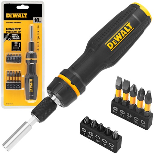 DEWALT WKRĘTAK TELESKOPOWY Z GRZECHOTKĄ BITAMI 11e
