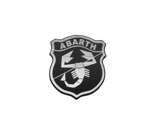 Naklejka Emblemat ABARTH srebrna 28x33mm