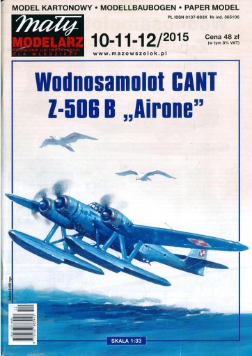 MAŁY MODELARZ 10-12/15 WODNOSAM CANT Z-506 B AIRON