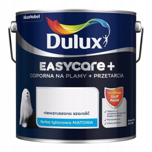 FARBA DULUX EASYCARE+ NIEWZRUSZONA SZAROŚĆ 2,5L