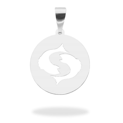 Srebrna zawieszka wisiorek 925 znak zodiaku RYBY