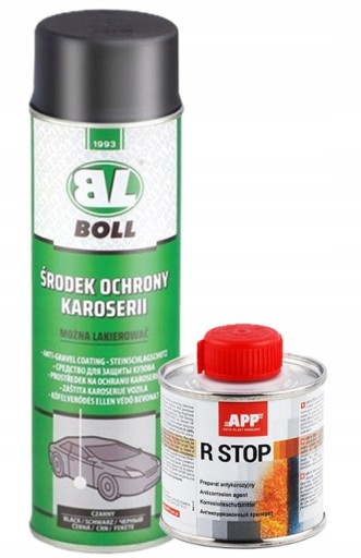 R-STOP 100 ml+BARANEK CZARNY ŚRODEK OCHRONY KAROSERII SPRAY BOLL